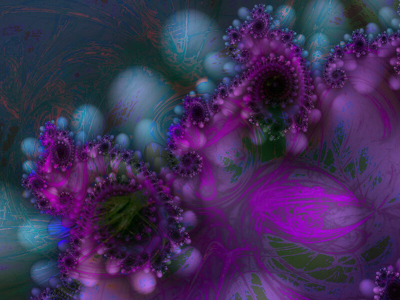 Purple Fractal Spirals