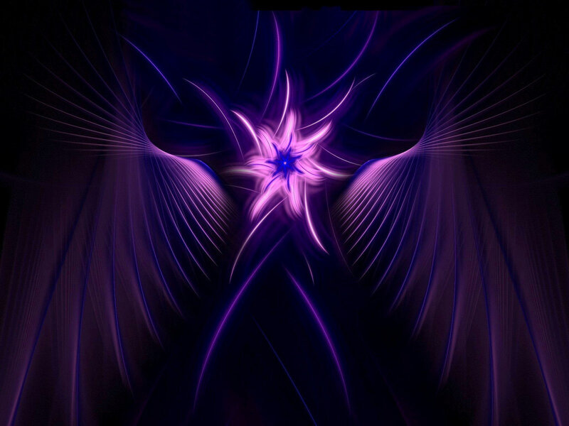 purple fractal star design
