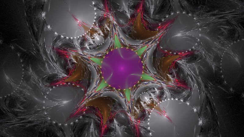 Purple Fractal Star — Dramatic