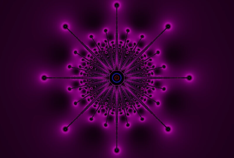 Purple Fractal Star — Hypnotic