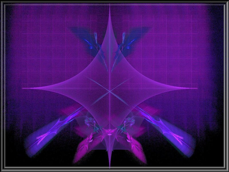 Purple Fractal Star — Mystical