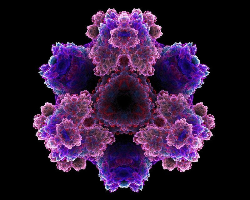 Purple Fractal Structure — Abstract, Digital Art