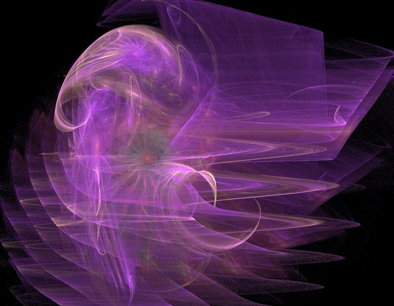 Purple Fractal Swirl — Ethereal, Abstract