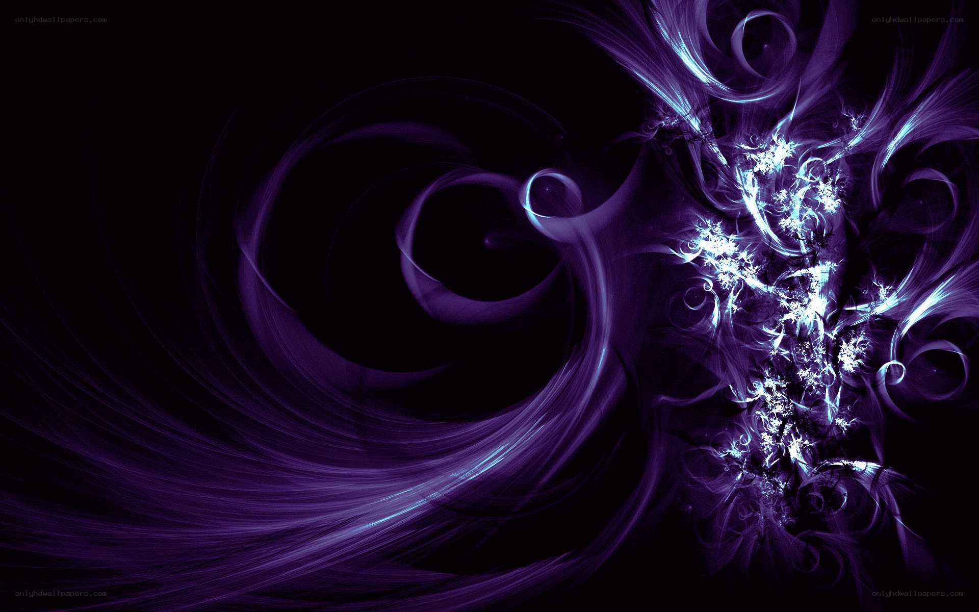 Purple fractal swirls