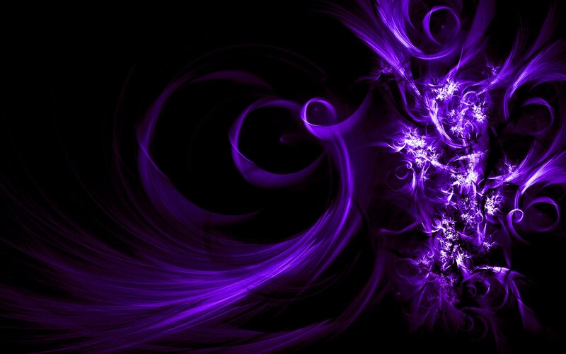 Purple Fractal Swirls — Dynamic, Abstract, Light