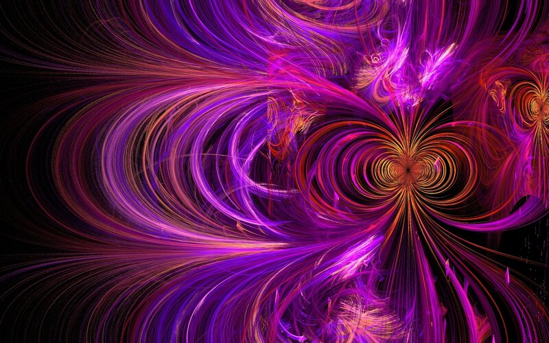 Purple Fractal Swirls — Dynamic, Abstract, Lines