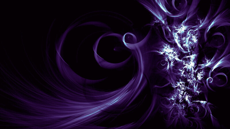 Purple Fractal Swirls — Mystical, Abstract, Light