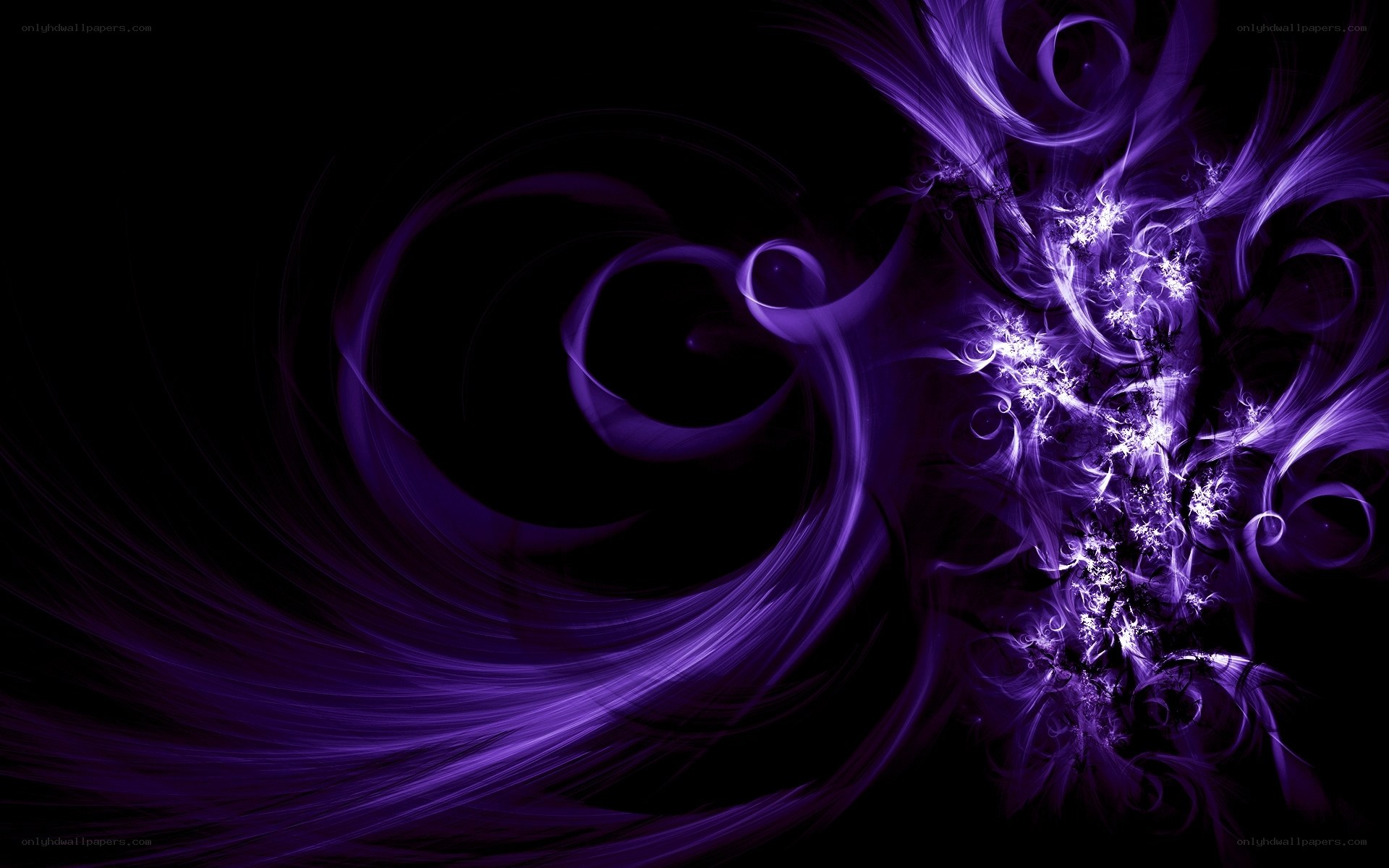 Purple fractal swirls