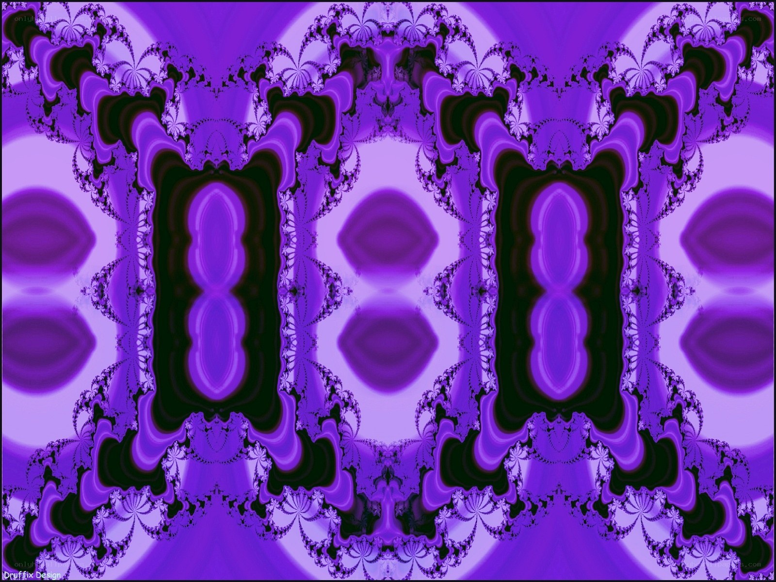 Purple fractal symmetry pattern