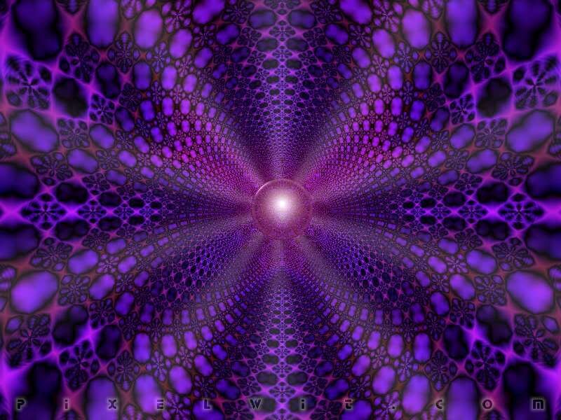 purple fractal tunnel