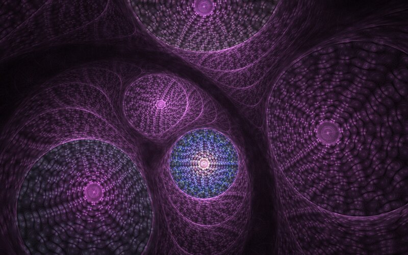 purple fractal tunnel
