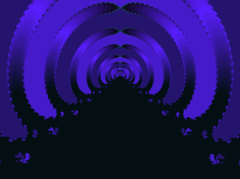 purple fractal tunnel