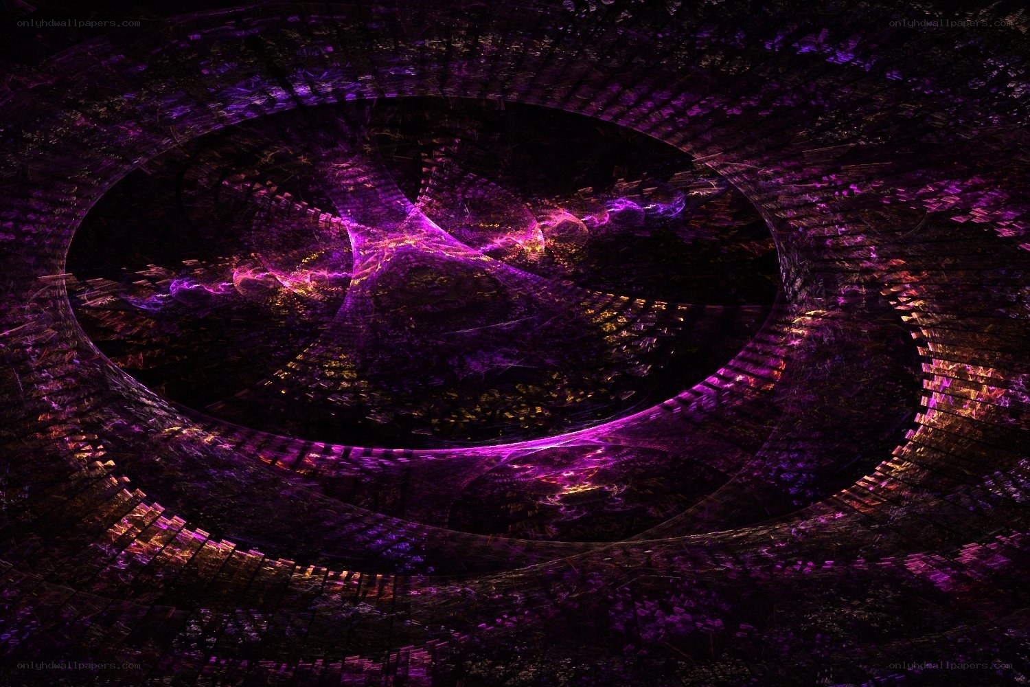 purple fractal tunnel