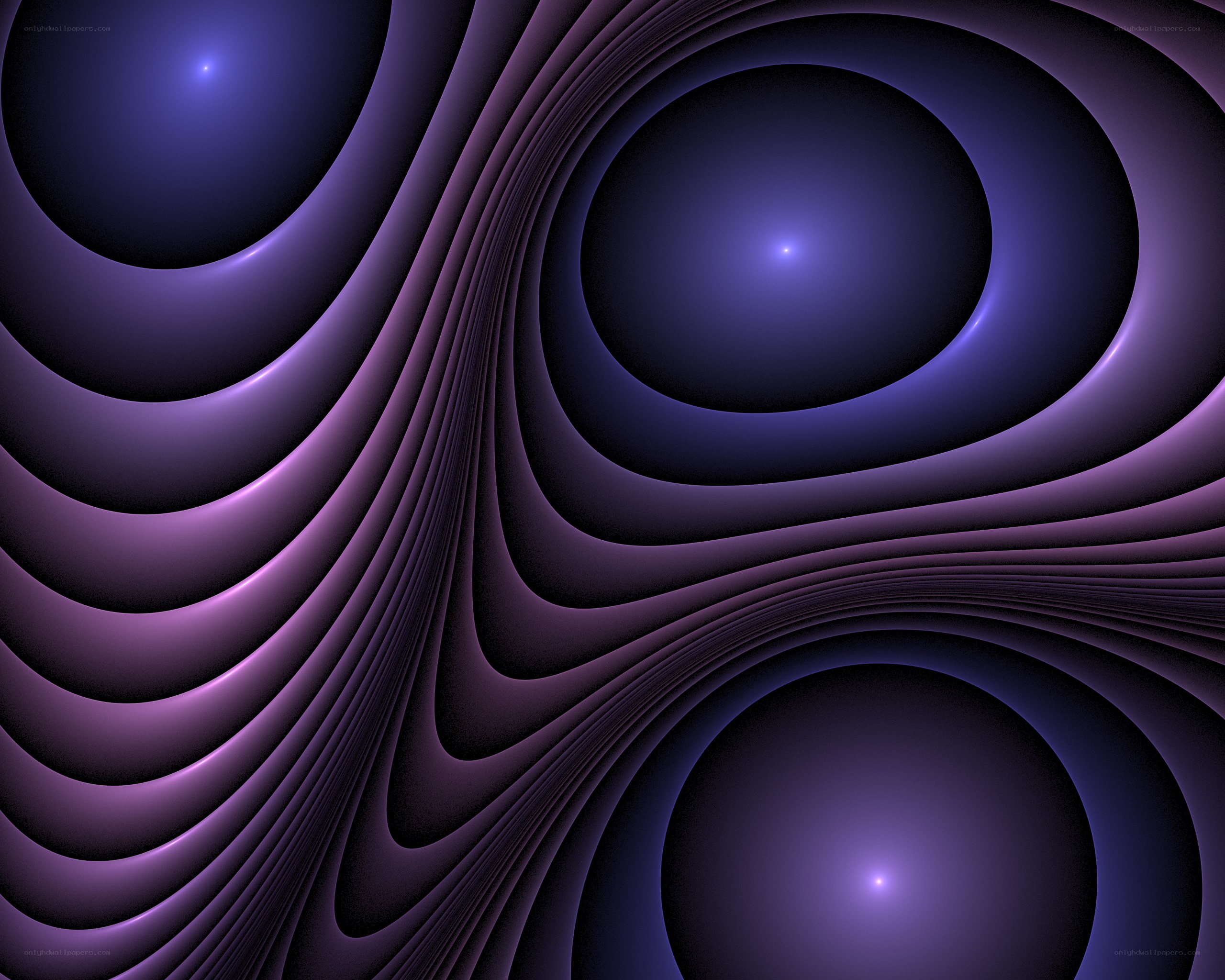 Purple fractal wave pattern