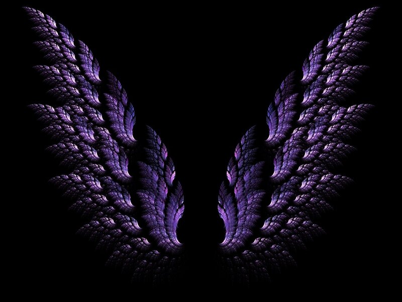 Purple Fractal Wings — Dramatic