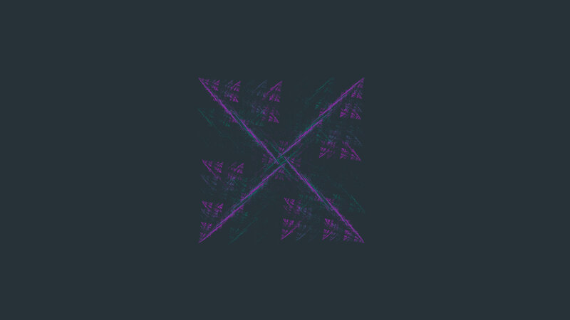 Purple Fractal X Shape