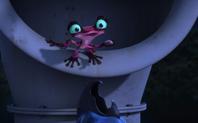Purple Frog on Pipe