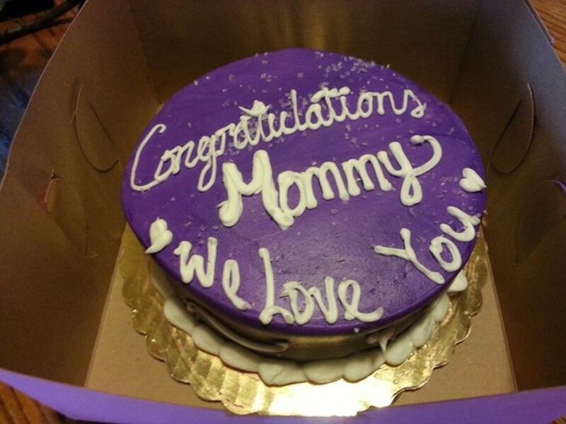 Purple Frosted Cake