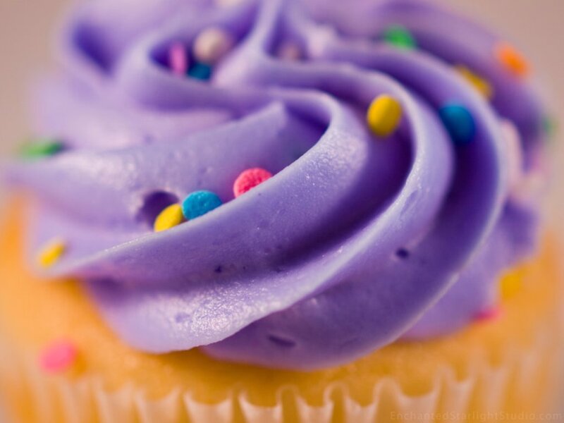 Purple-frosted Cupcake