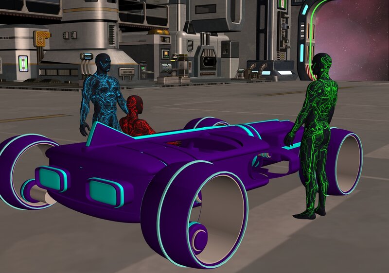 Purple Futuristic Car