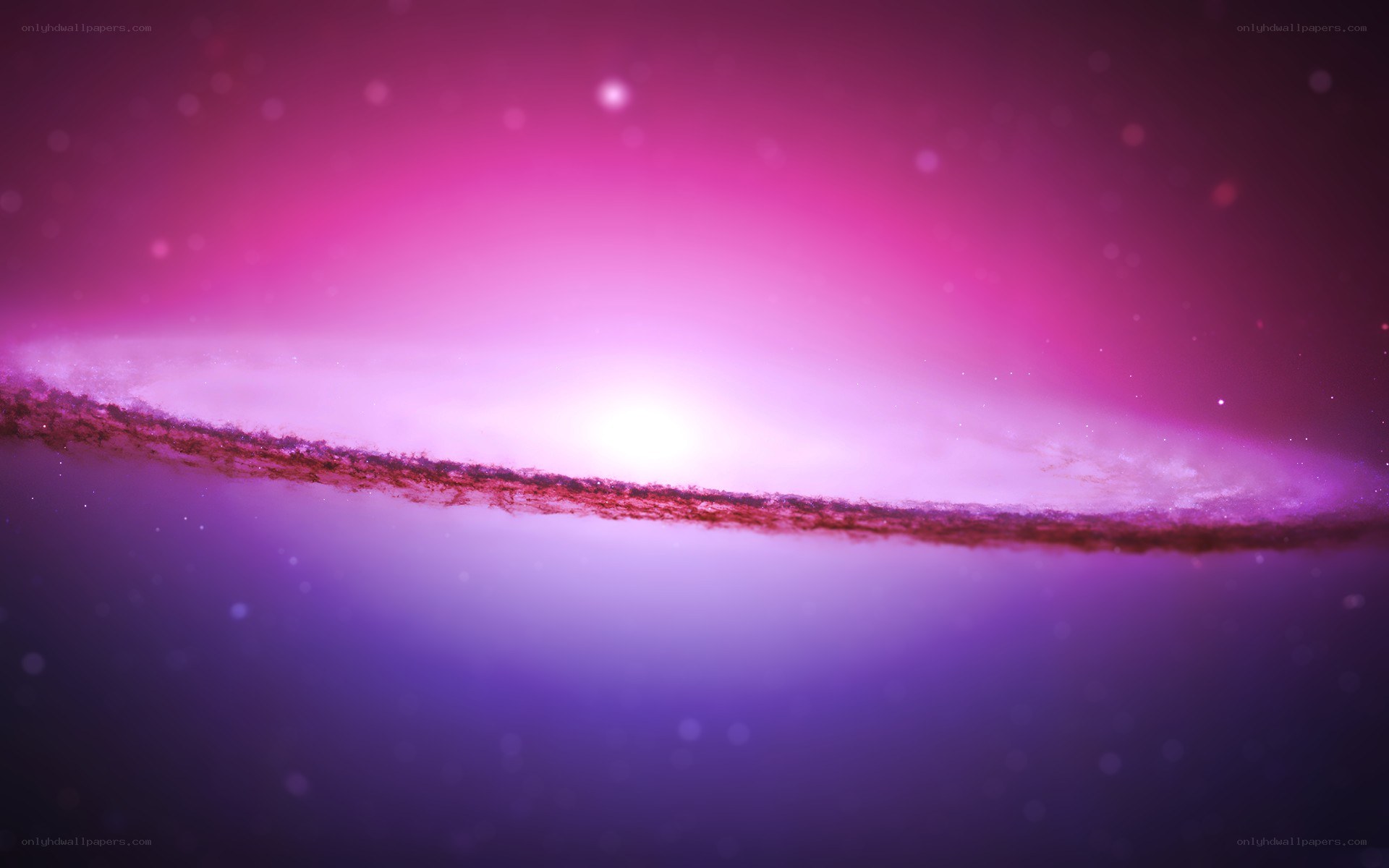 Purple galaxy in space