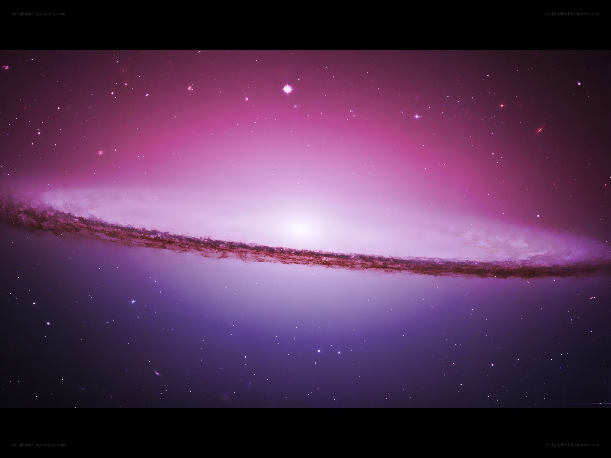Purple galaxy in space