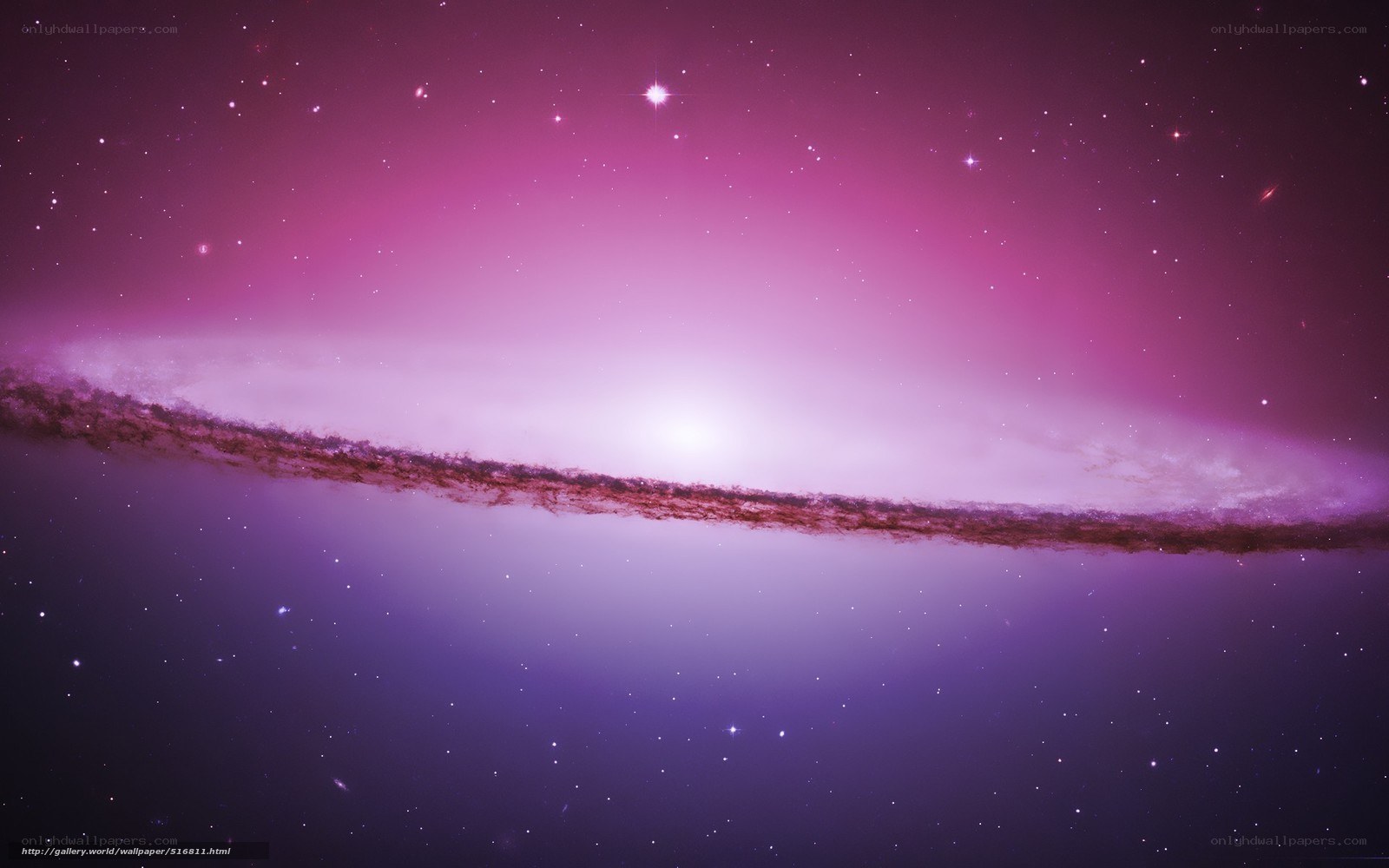 Purple galaxy in space