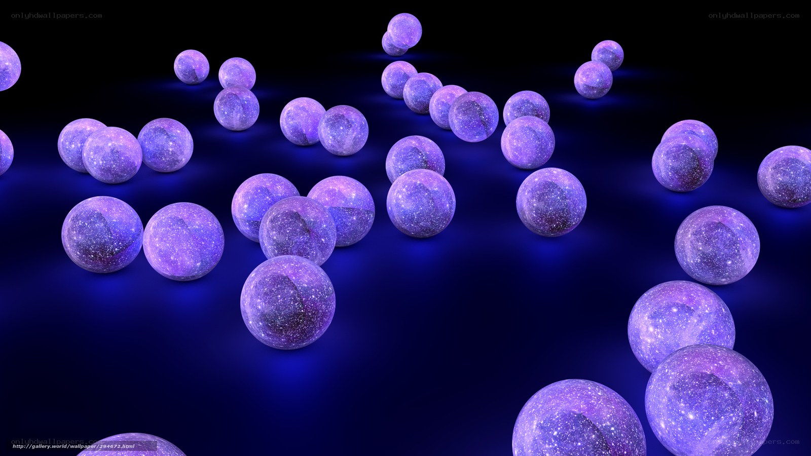 purple galaxy spheres