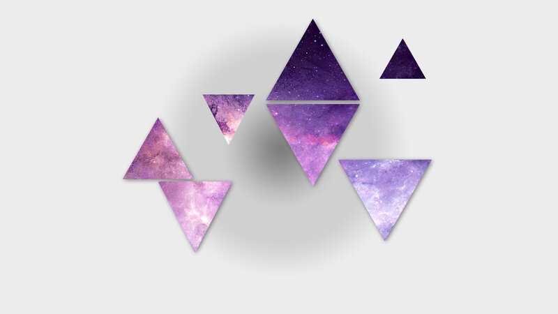Purple Galaxy Triangles