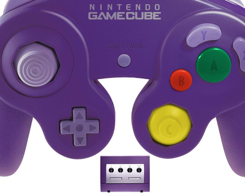 Purple GameCube controller