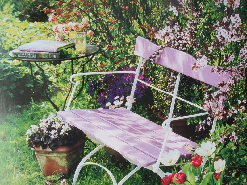 Purple Garden Bench