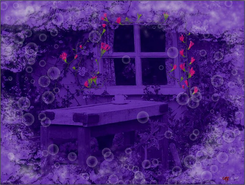 Purple Garden Scene
