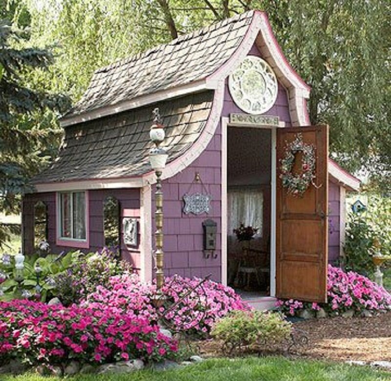 Purple Garden Shed