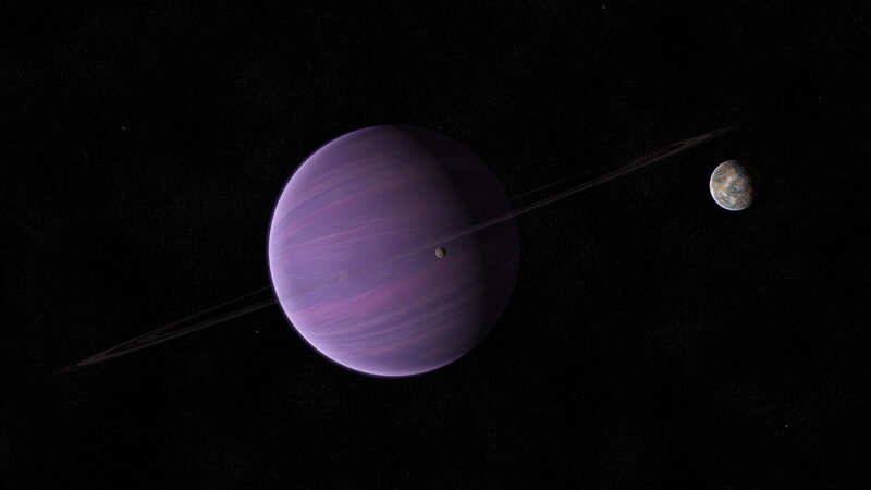 Purple Gas Giant Planet — Serene