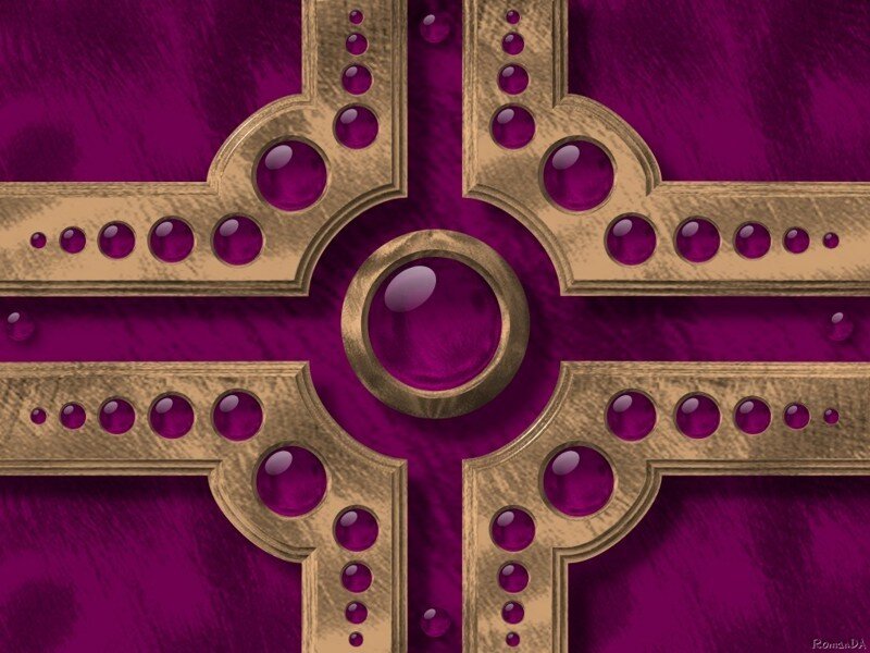 Purple Gem Cross