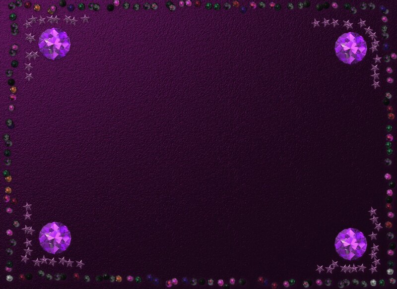 Purple Gemstone Border