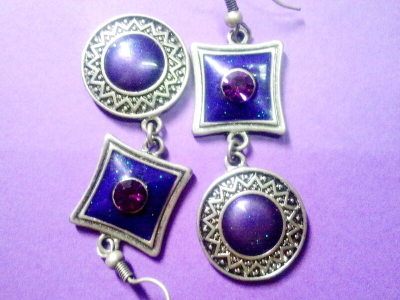 purple gemstone earrings