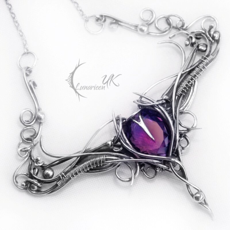Purple Gemstone Necklace