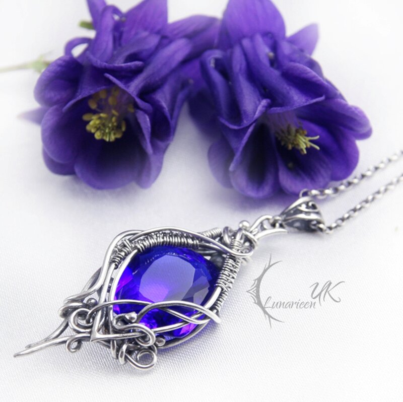 Purple Gemstone Pendant — Serene