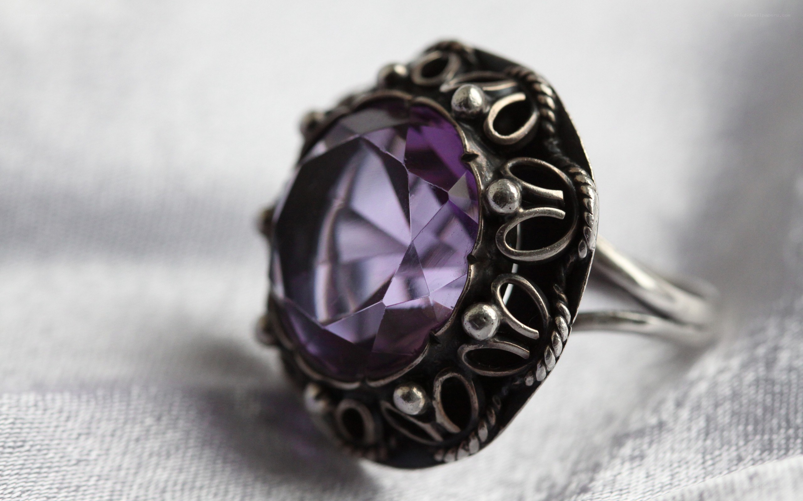 purple gemstone ring