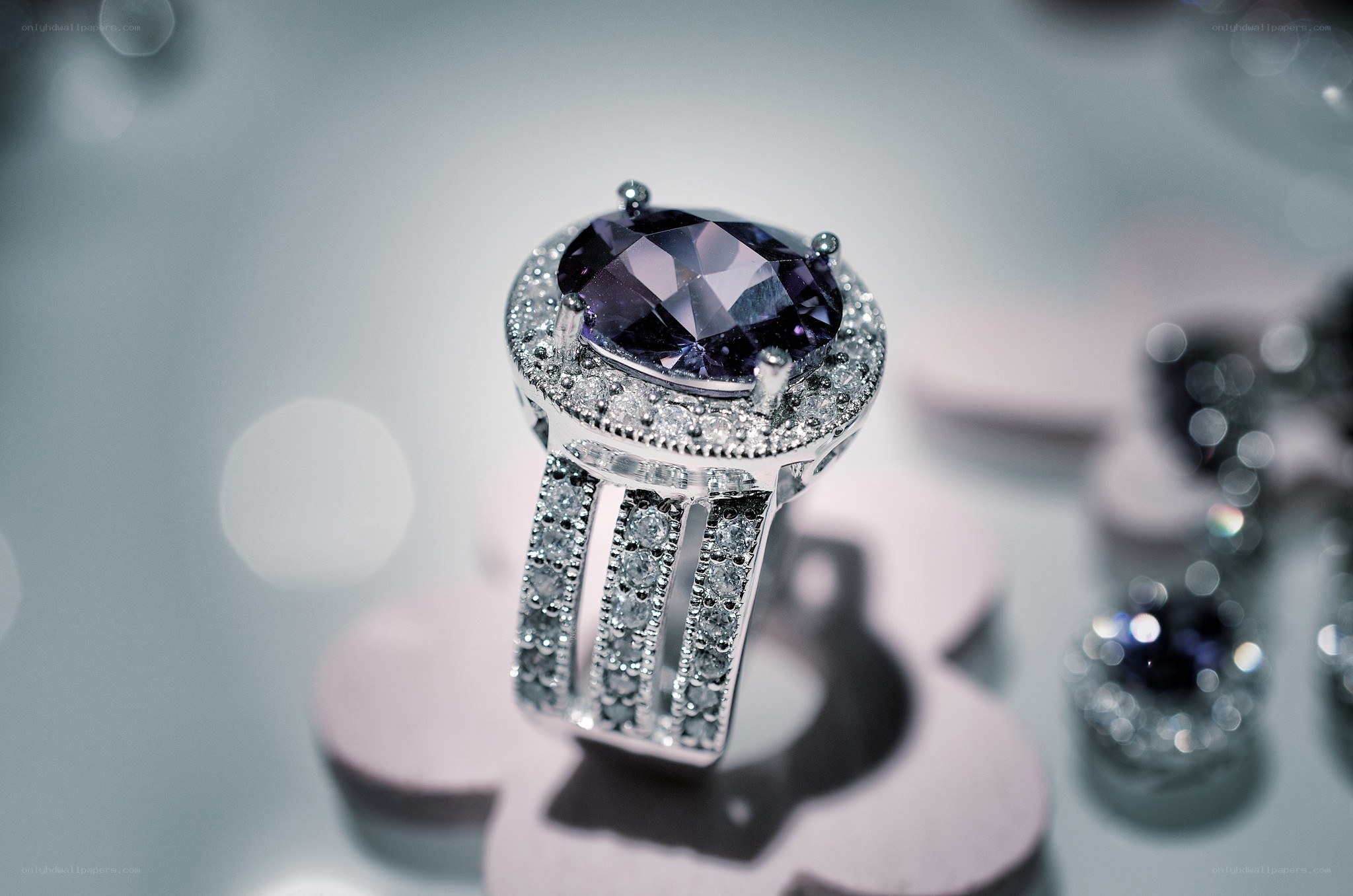 purple gemstone ring