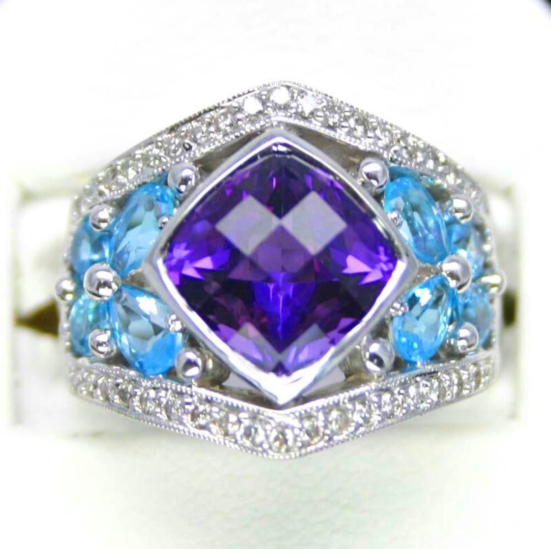Purple Gemstone Ring — Elegant