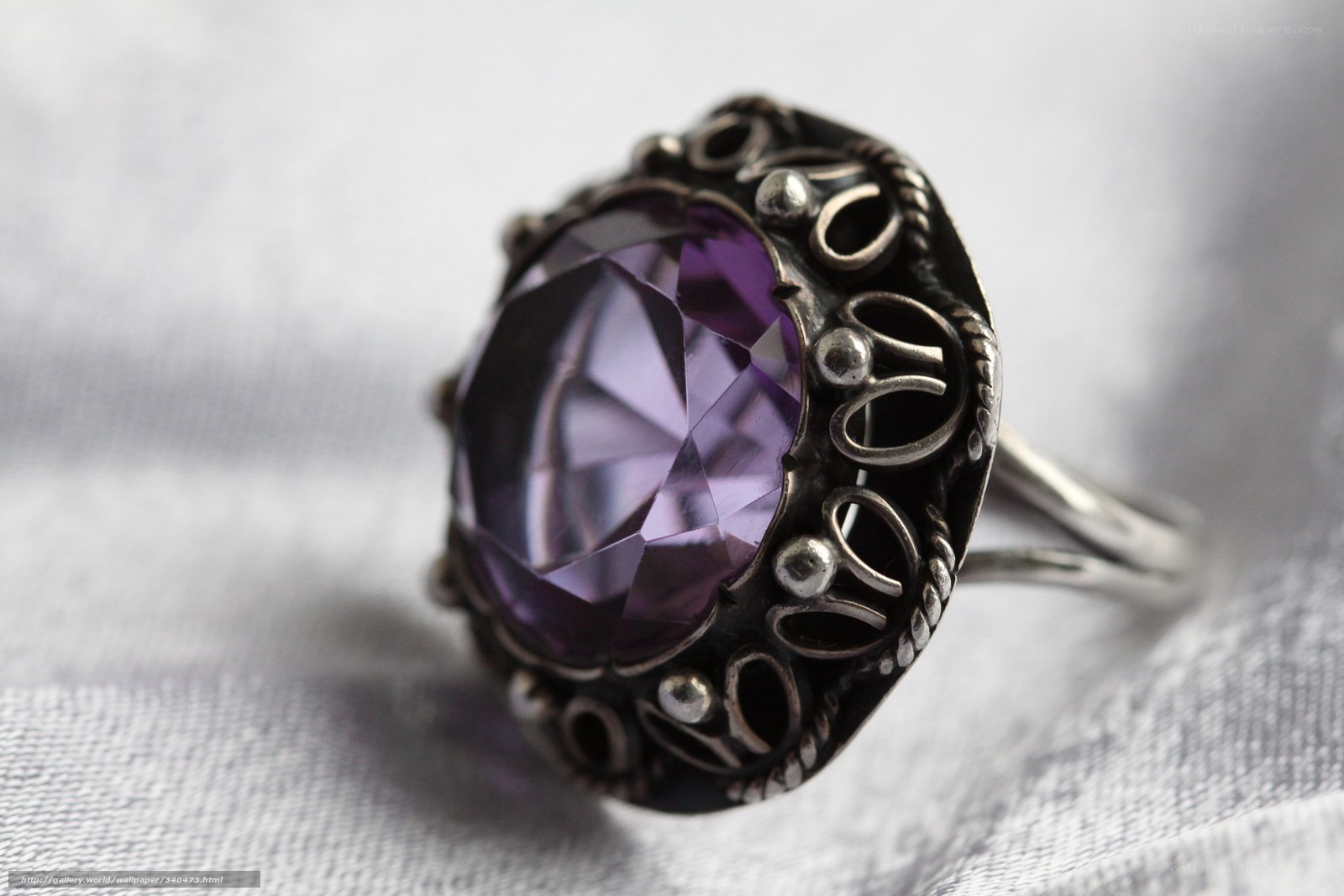 purple gemstone ring