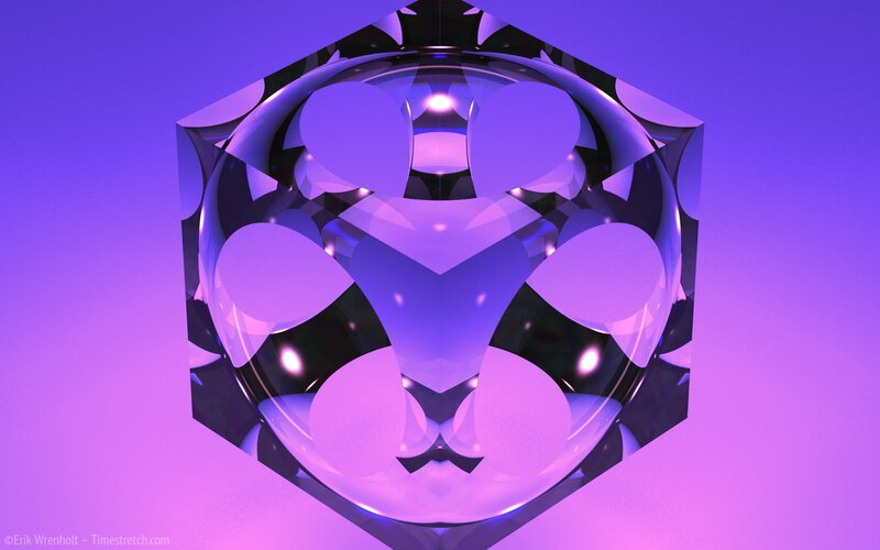 purple geometric crystal sphere