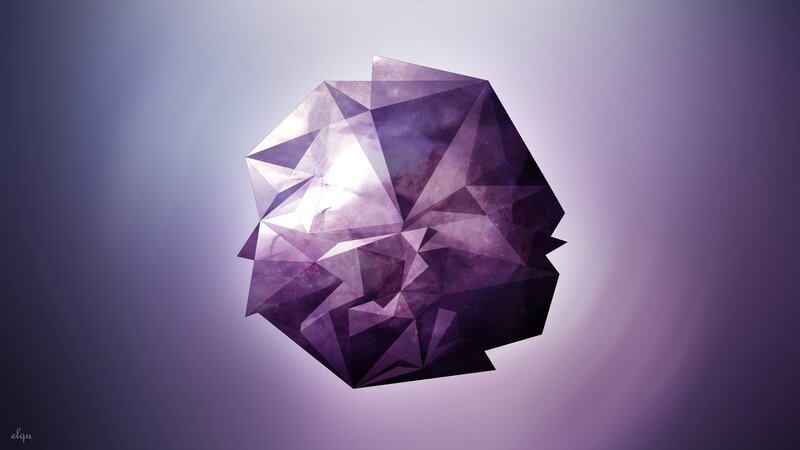 Purple Geometric Crystal