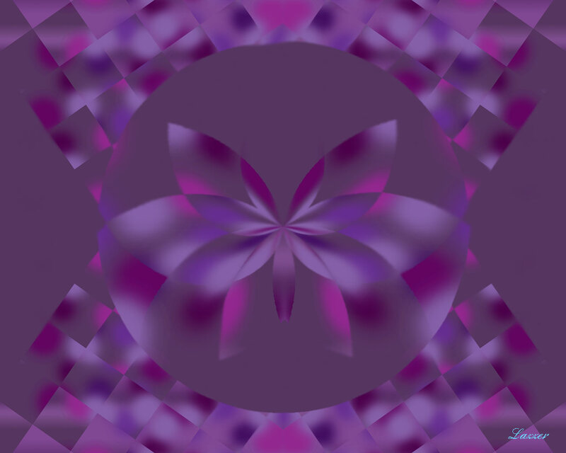 Purple Geometric Flower