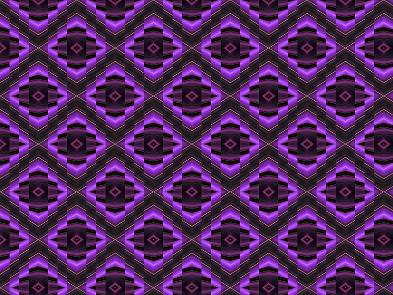 Purple Geometric Pattern — Hypnotic, Abstract, Diamonds, Zigzags