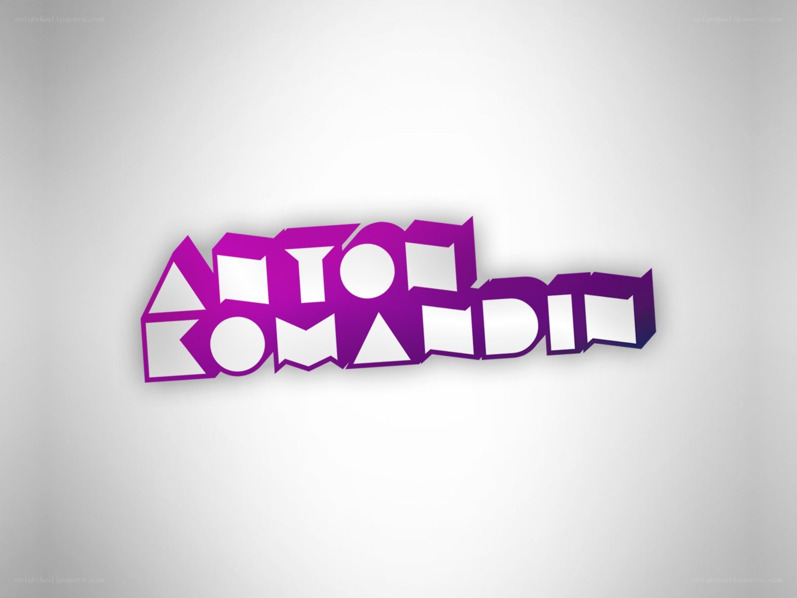 purple geometric text logo