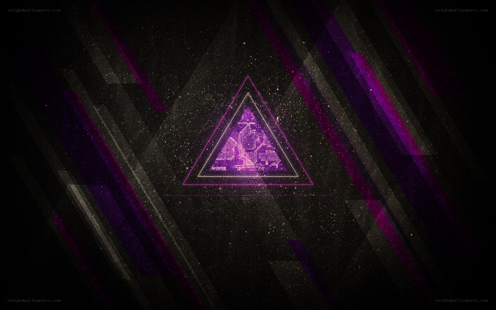 purple geometric triangle design