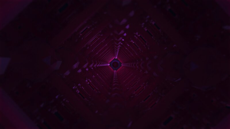 Purple Geometric Tunnel — Dark